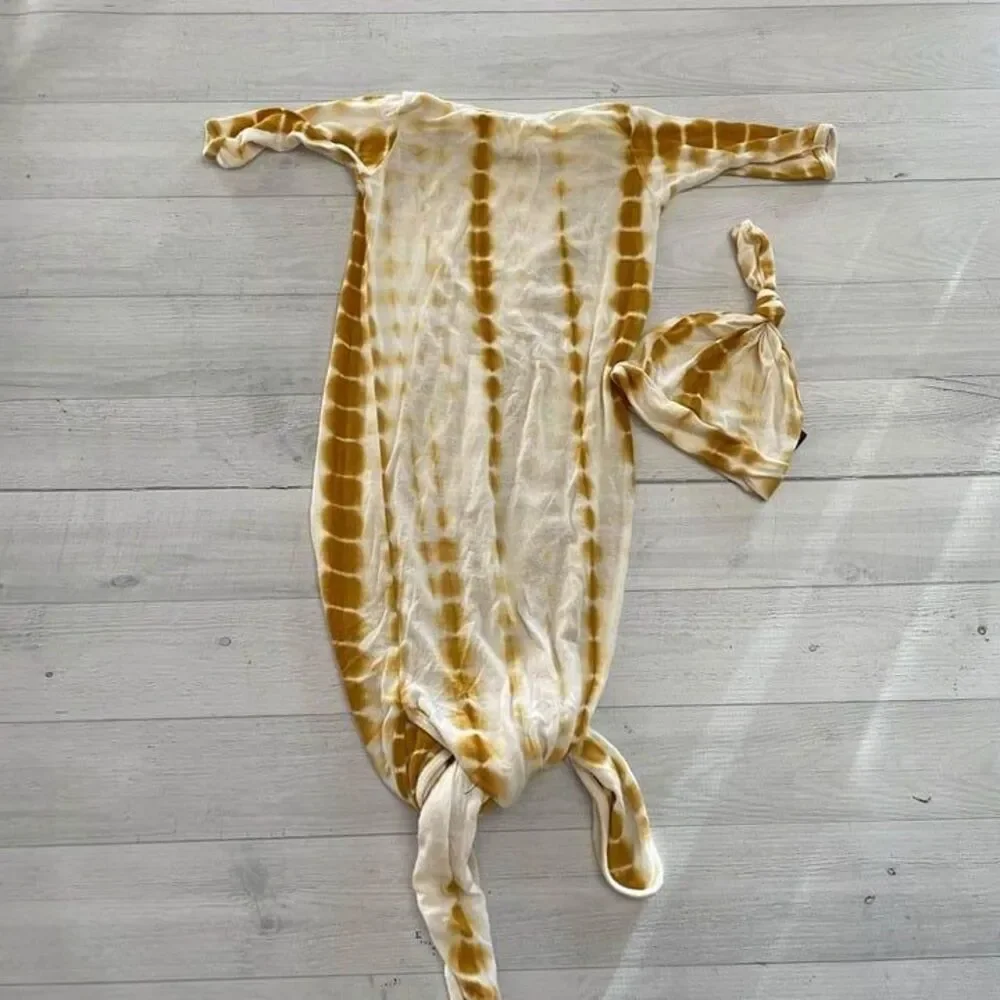 cozy's baby knotted gown and hat 0-3‎ months